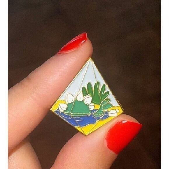 3/20 Terrarium Mosaic Enamel Pin - Picture 1 of 1